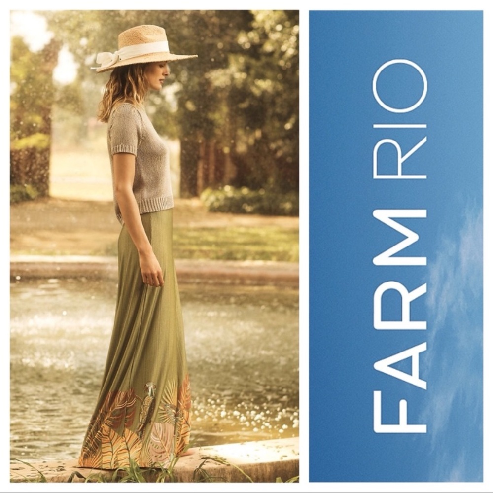 Farm Rio Guadeloupe Wide Leg Pants - Picture 5 of 16